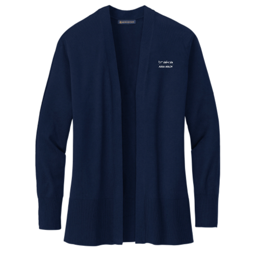 Brooks Brothers Women's Cotton Stretch Long Cardigan Sweater v3