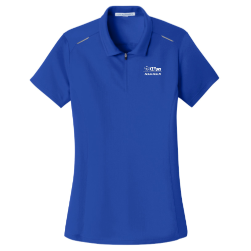 Port Authority Ladies Pinpoint Mesh Zip Polo v2