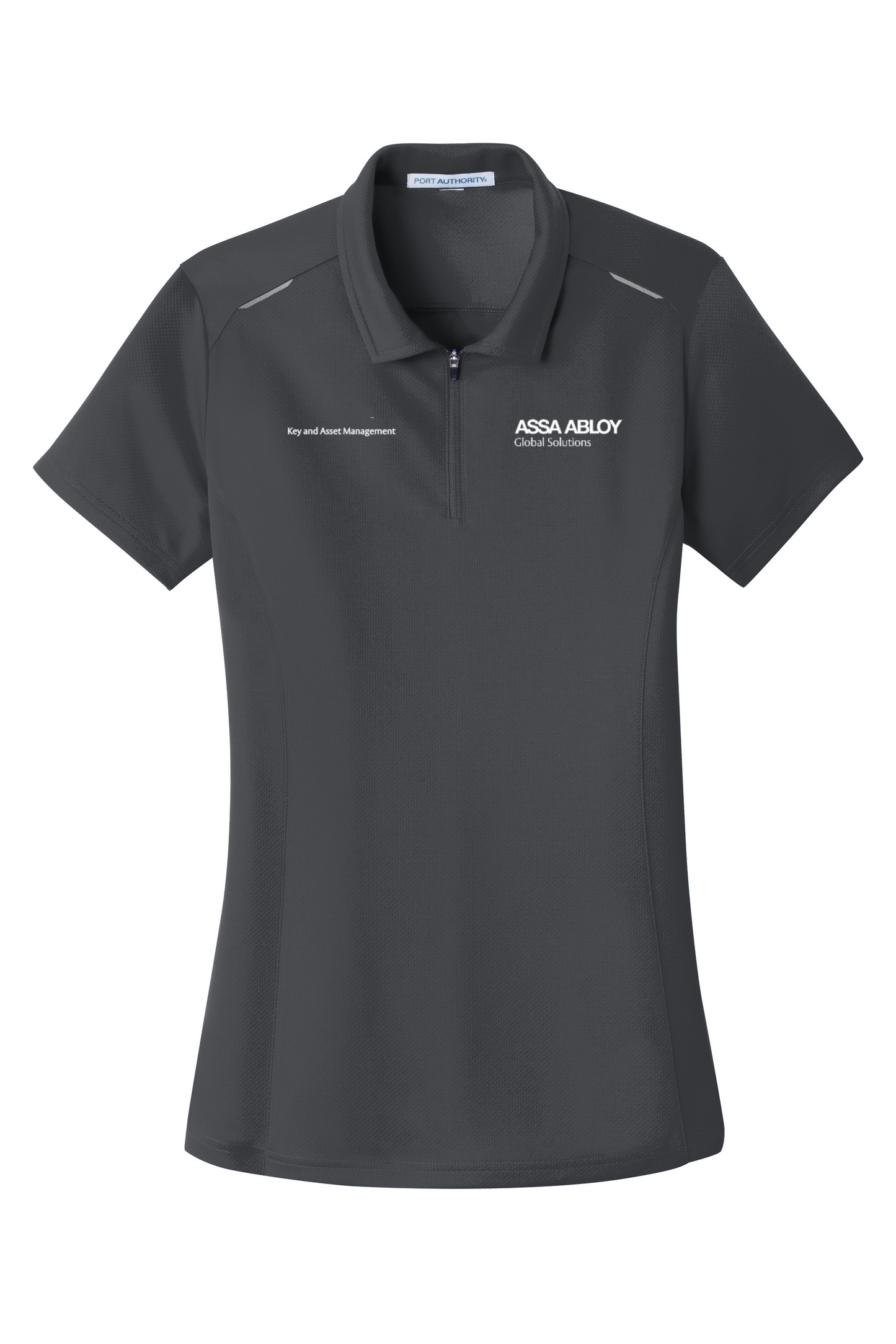 Port Authority Ladies Pinpoint Mesh Zip Polo