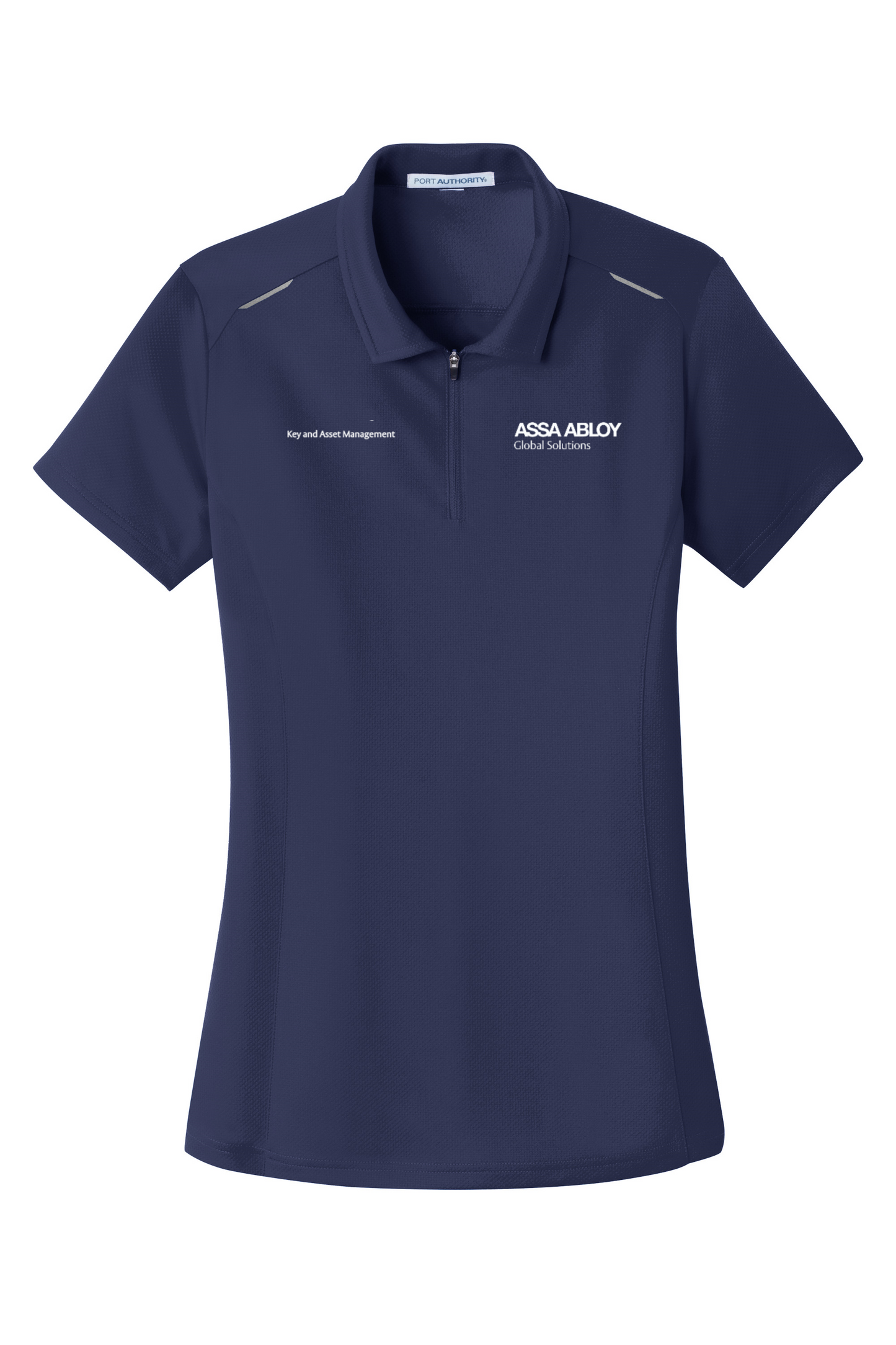 Port Authority Ladies Pinpoint Mesh Zip Polo