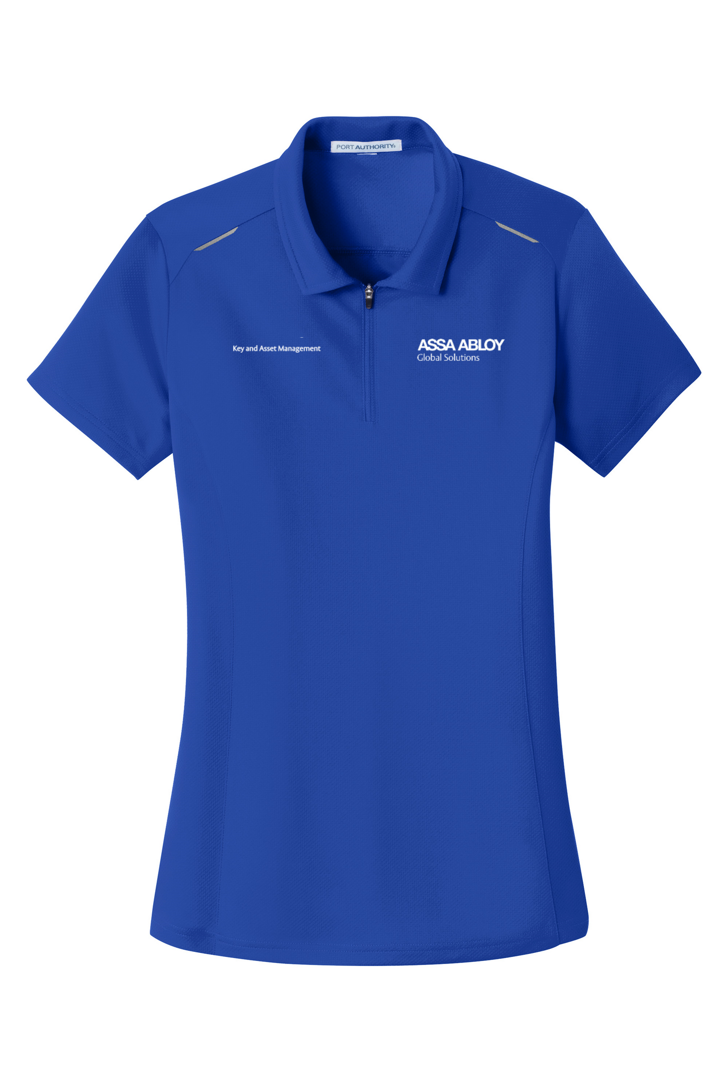 Port Authority Ladies Pinpoint Mesh Zip Polo